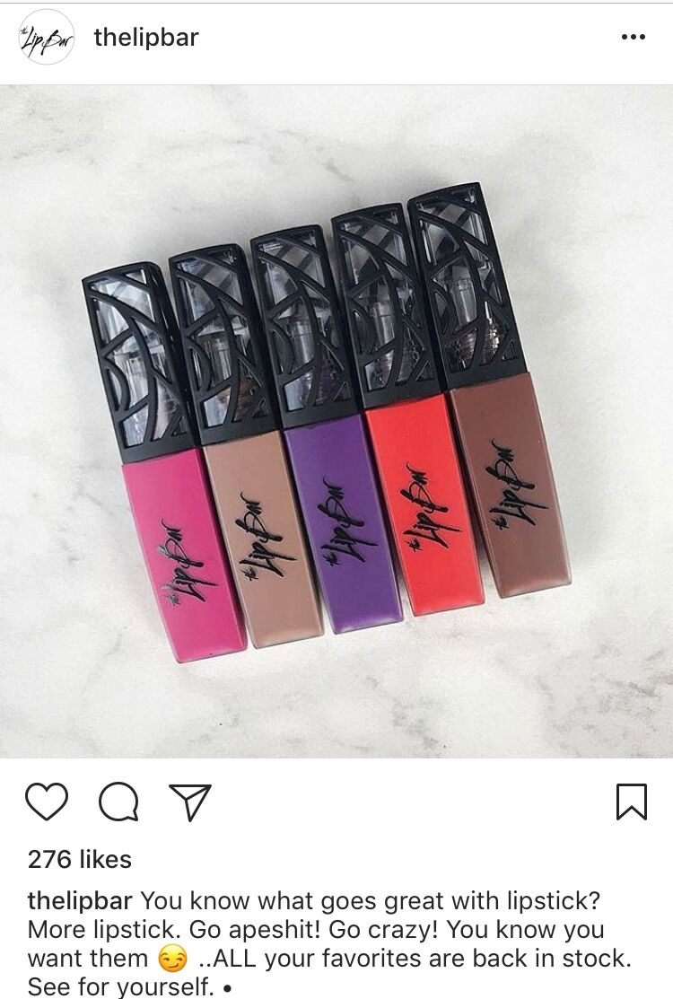 Source The Lip Bar Instagram