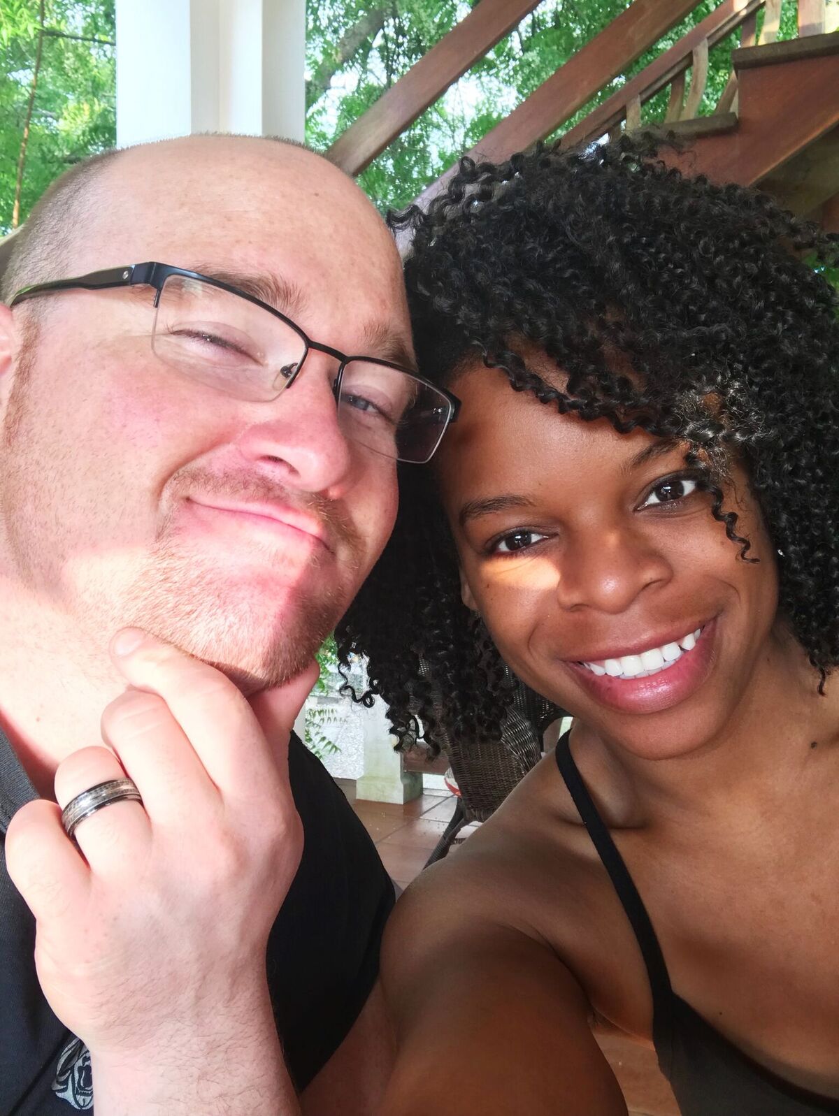 The Hubby and I on our Belize Vacation
