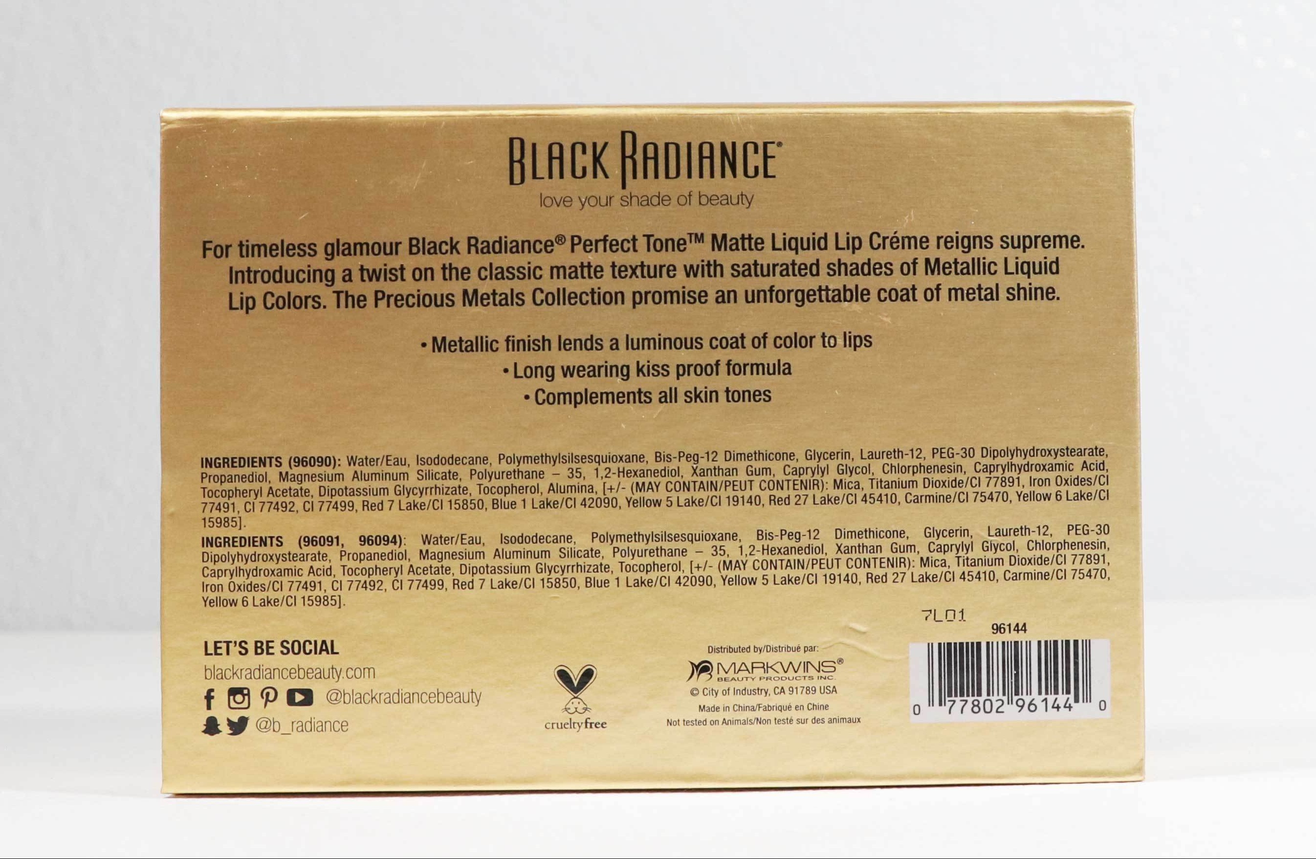 Black Radiance Precious Metals Lip Kit
