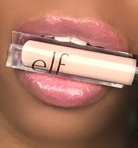 elf lip plumping lip gloss in Peach Bellini