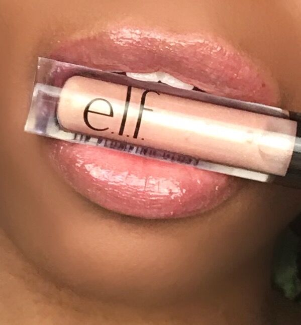 elf lip plumping lip gloss in Champagne Glam