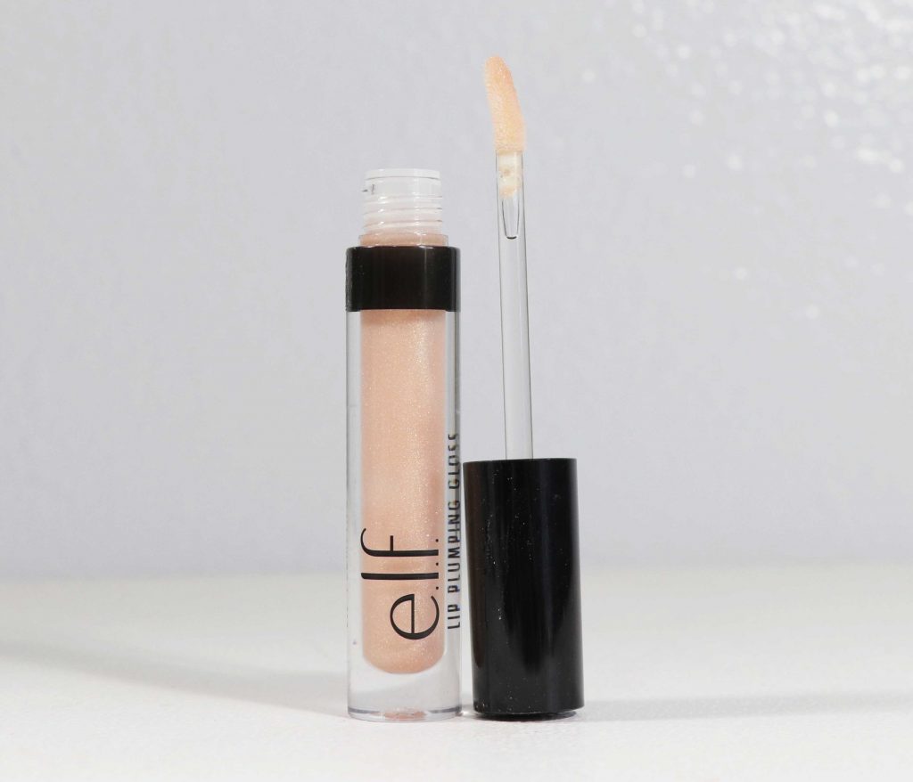 elf lip plumping lip gloss in Champagne Glam