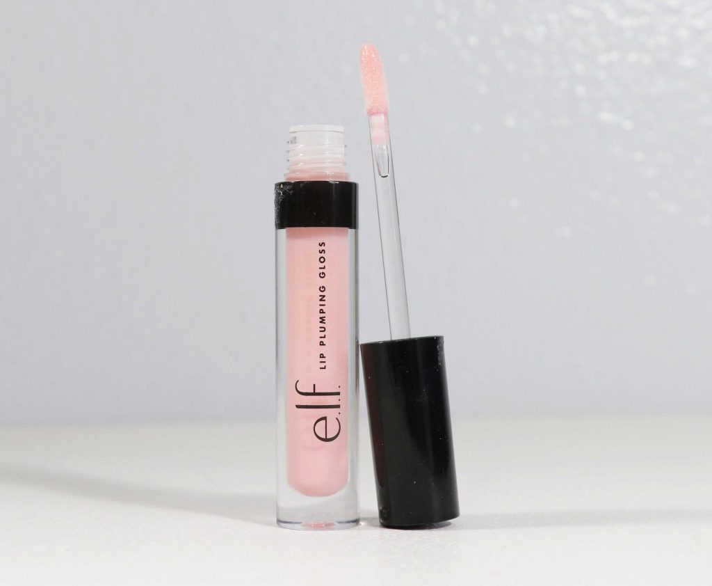 elf lip plumping lip gloss in Pink Cosmo